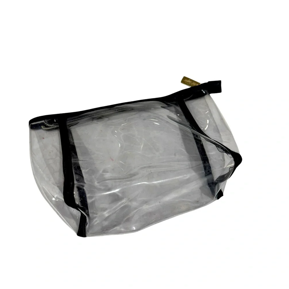 Lord & Taylor clear vinyl cosmetic bag. Gently worn.